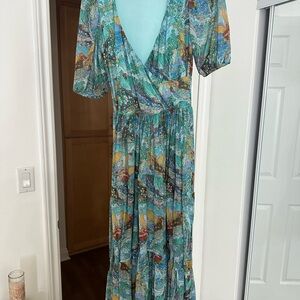 Blackmilk Mermagic Wrap Midaxi Dress